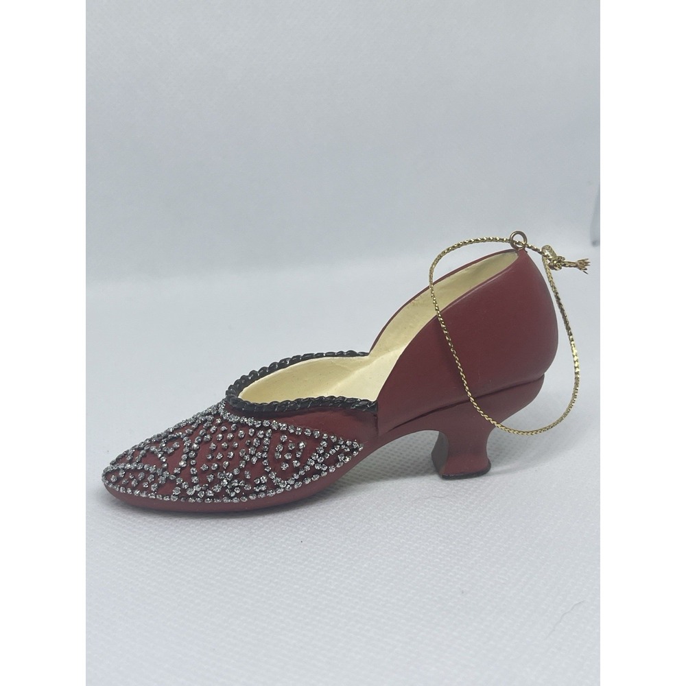 Vintage Metropolitan Museum of Art Miniature Shoe Ornament Red French Pump SEE